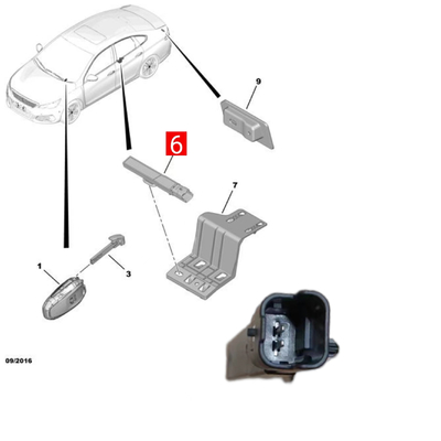 Auto Parts ADML Internal Antenna For Peugeot 301 4008 5008 508 508L Citroen C3XR C4L C5 C6 DS5 OE 6160F4